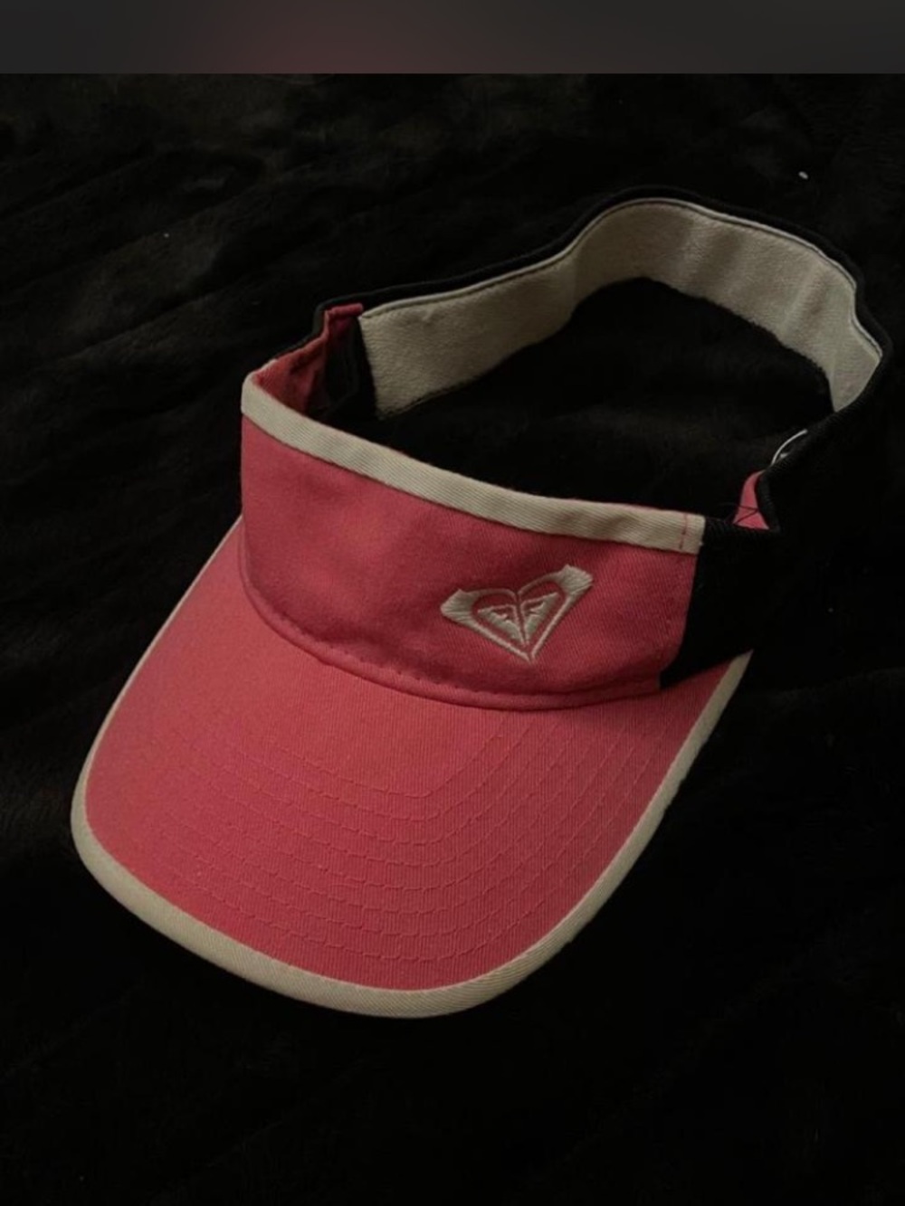 ROXY Pink and Cream Girls' Sport Visor
